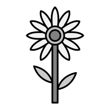 ayçiçeği ikonu vektör illüstrasyonu