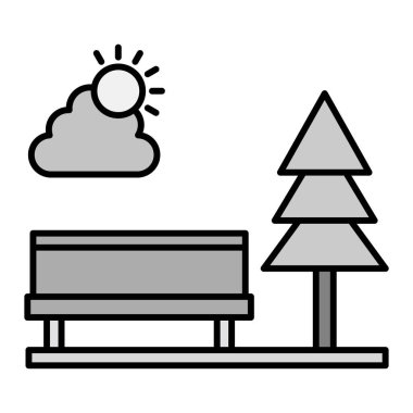 park simgesi vektör illüstrasyonu