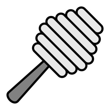 Bal Tarağı. Web simgesi basit illüstrasyon