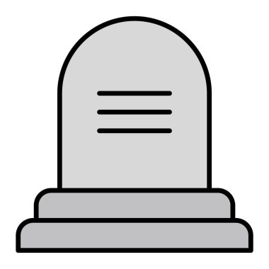 Mezar taşı. Web simgesi basit illüstrasyon