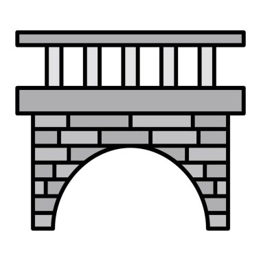 building bridge icon. vector illustration