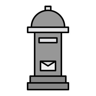 Moda stili izole edilmiş arkaplanda Harf Kutusu simgesi