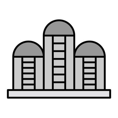 Silo modern simge vektör illüstrasyonu