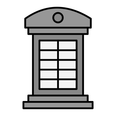 Telefon kulübesi simgesi. Web için eski kule vektör simgelerinin basit çizimi 