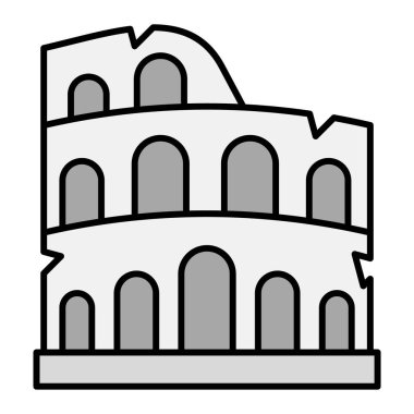Kolezyum. Web simgesi basit illüstrasyon 