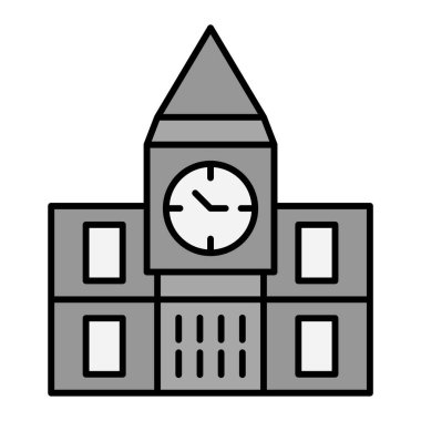 Big Ben kulesi. Web simgesi basit illüstrasyon