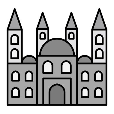 Mavi Cami. Web simgesi vektör illüstrasyonu