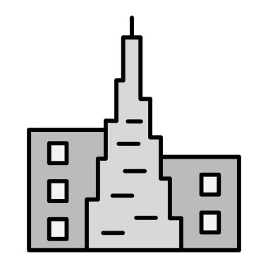 Burj Halife. Web simgesi basit illüstrasyon