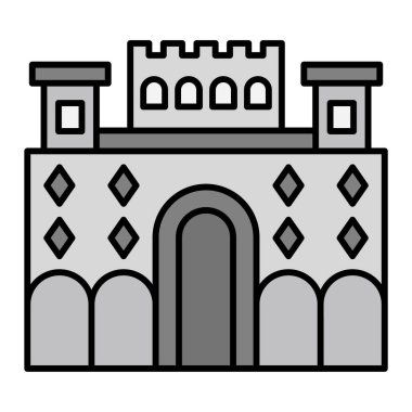  Alhambra. Web simgesi basit illüstrasyon 