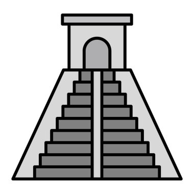 Meksika Piramidinin vektör çizimi 