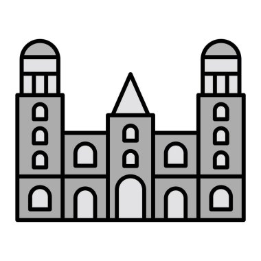 Morelia Katedrali. Web simgesi basit tasarım