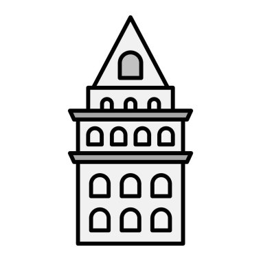 Galata Kulesi. Web simgesi basit illüstrasyon 