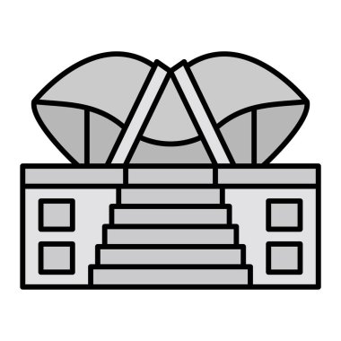 Dpr Binası 'nın vektör çizimi