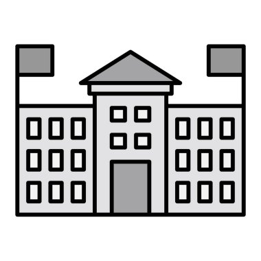 Empire State ikon vektör illüstrasyonu 