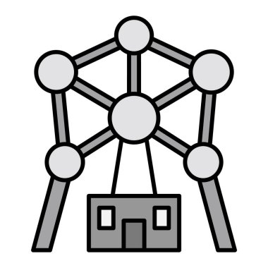 Atom. Web simgesi basit illüstrasyon