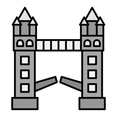 Tower Köprüsü. Web simgesi basit illüstrasyon