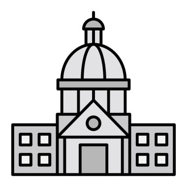 Kongre Binası. Web simgesi basit illüstrasyon