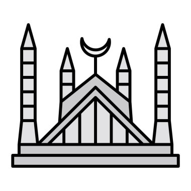 Faisal Cami simgesi. vektör illüstrasyonu. 