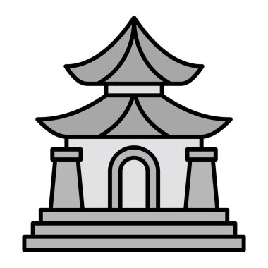 Anma Salonu. Web simgesi basit illüstrasyon