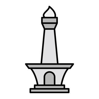 Monas. Web simgesi basit illüstrasyon