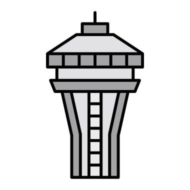 Uzay iğnesi. Web simgesi basit illüstrasyon