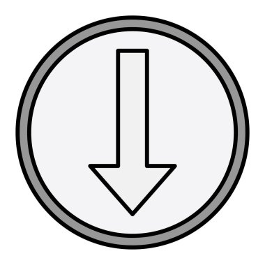 Beyaz arkaplanda izole edilmiş ok simgesi indir