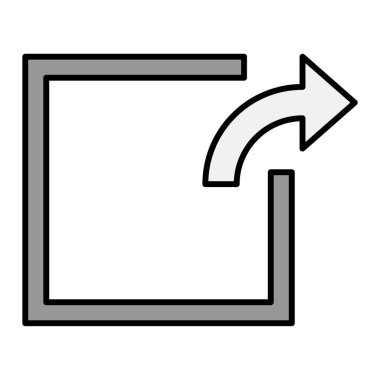 Aktarma simgesinin vektör illüstrasyonu