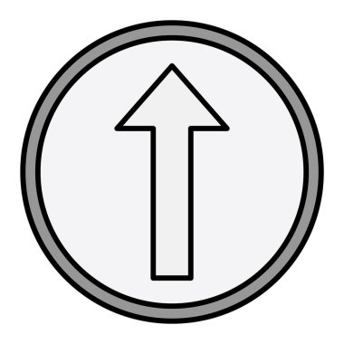 Yukarı Ok simgesi modada izole edilmiş arkaplan 