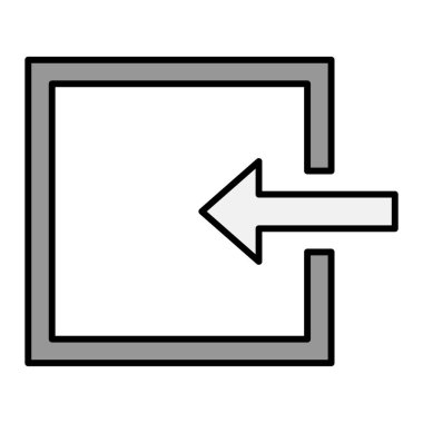 İçeriye aktarma simgesinin vektör illüstrasyonu