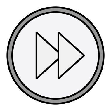 İleri sar. Web simgesi basit illüstrasyon 