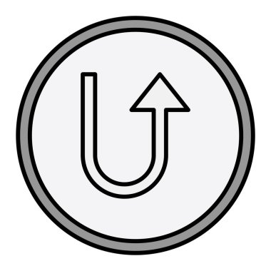 Yukarı ok simgesi vektör illüstrasyonunu aç