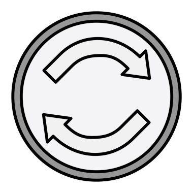 Geri dönüşüm simgesinin vektör çizimi