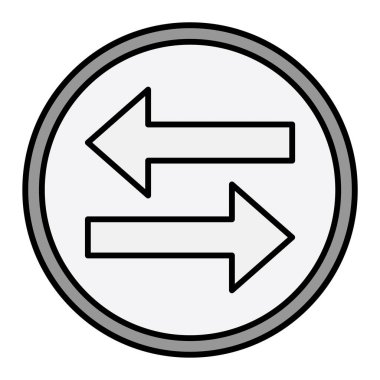 Sol Sağ modern simge vektör illüstrasyonu