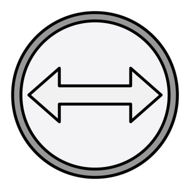 Çifte Ok modern ikon vektör illüstrasyonu