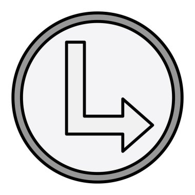 Aşağı Sağ modern simge vektör illüstrasyonu