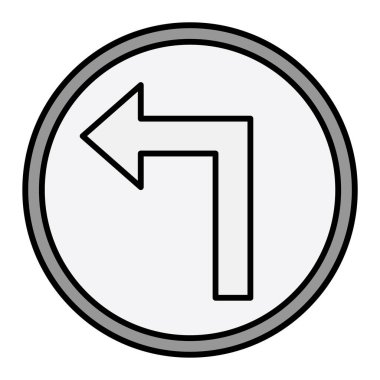 Yukarı Sol modern simge vektör illüstrasyonu