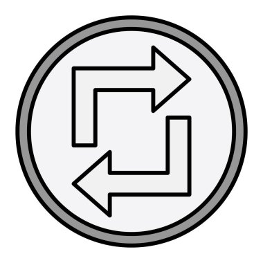 Modern simge vektör illüstrasyonunu döndür