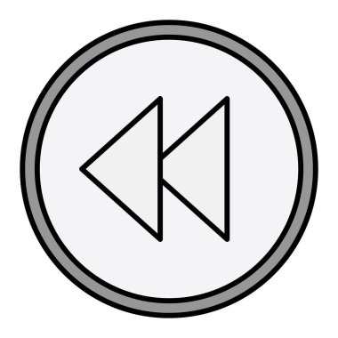 Geriye dönük modern simge vektör çizimi