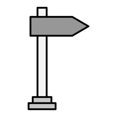 İmza tahtası Sağ modern simge vektör çizimi