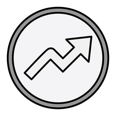 Zigzag Arrow modern ikon vektör çizimi