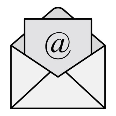 E- posta ile modern simge vektör illüstrasyonu