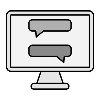 Live Chat modern ikon vektör çizimi