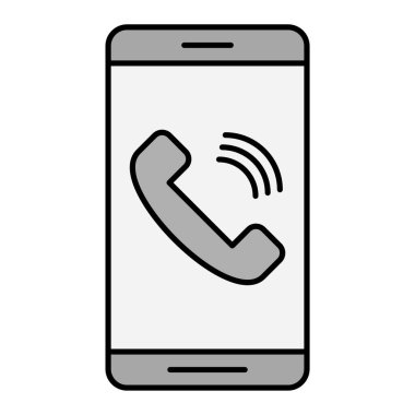 Mobil Arama Modern simge vektör çizimi