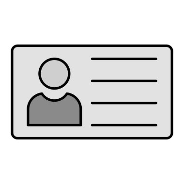 Kimlik kartı modern simge vektör illüstrasyonu