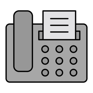 Faks Makinesi modern simge vektör çizimi