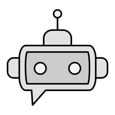 Chatbot modern ikon vektör çizimi