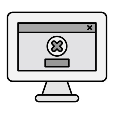 Modern simge vektör illüstrasyonunda hata
