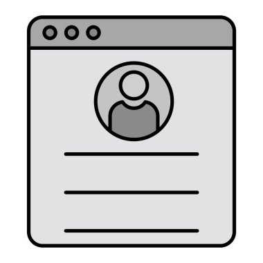 Profil modern simge vektör illüstrasyonu