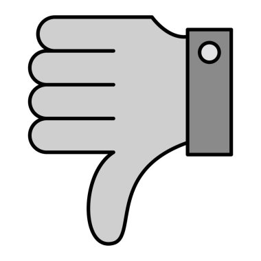  Başparmaklar Aşağı Modern simge vektör illüstrasyonu