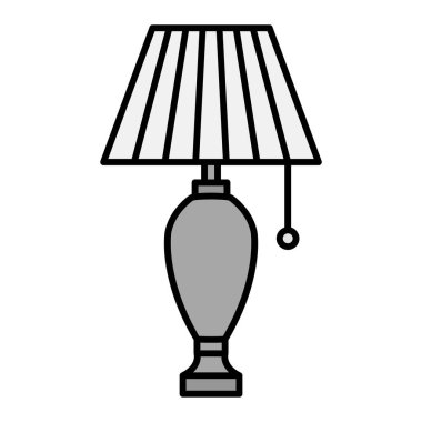 Lamba ikonu. Web için ışıklandırma vektör simgelerinin özet çizimi